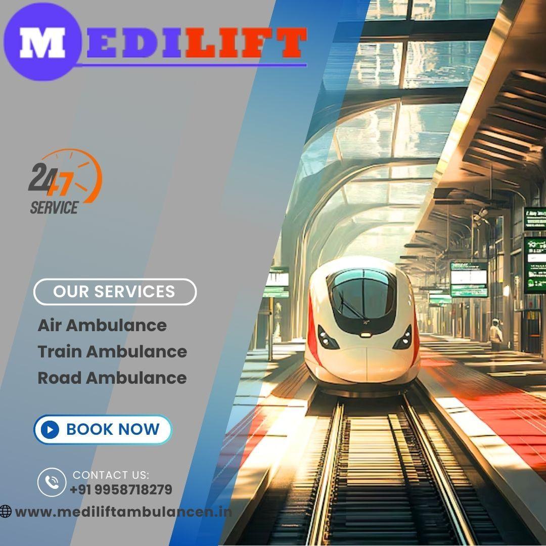 Medilift  Train Ambulance in Nagapur Provide full protection during Relocation