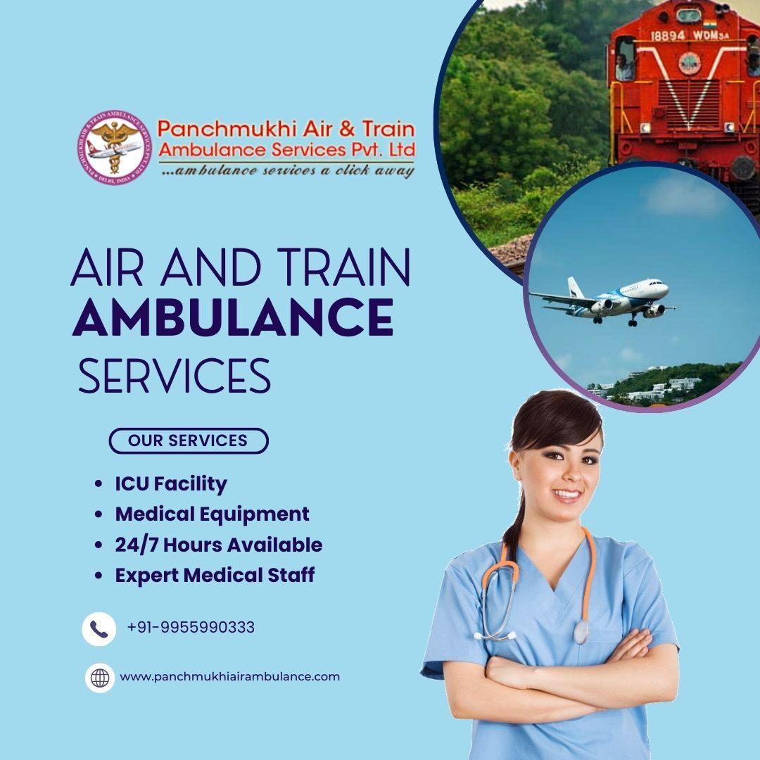 Book Air and Train Ambulance Services in Lucknow By Panchmukhi 