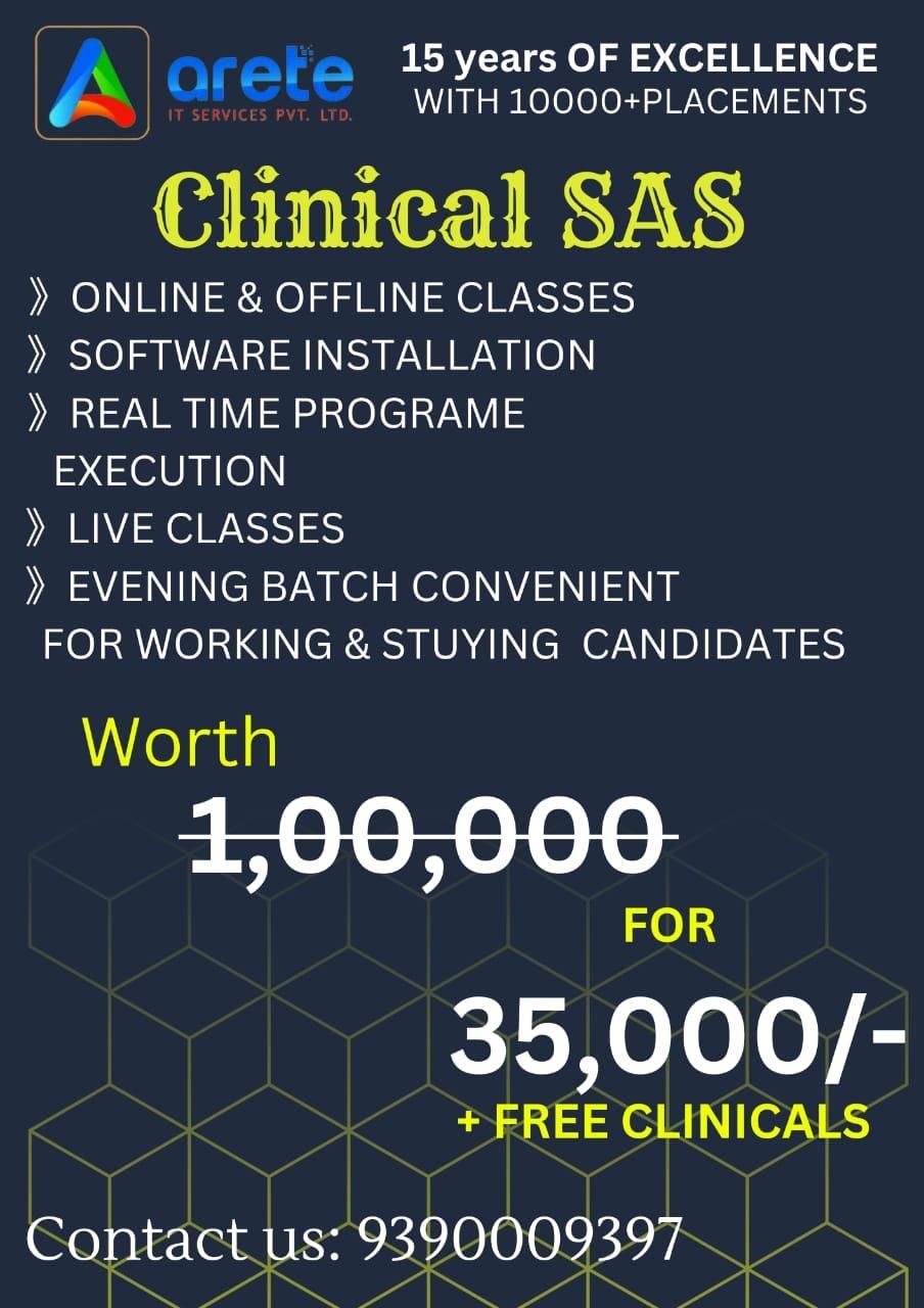 Become a Clinical SAS Expert with Online & Offline Training 