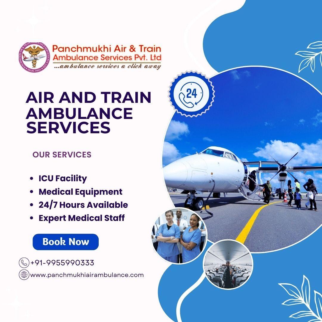 Avail  Air and Train Ambulance Services in Kharagpur by Panchmukhi