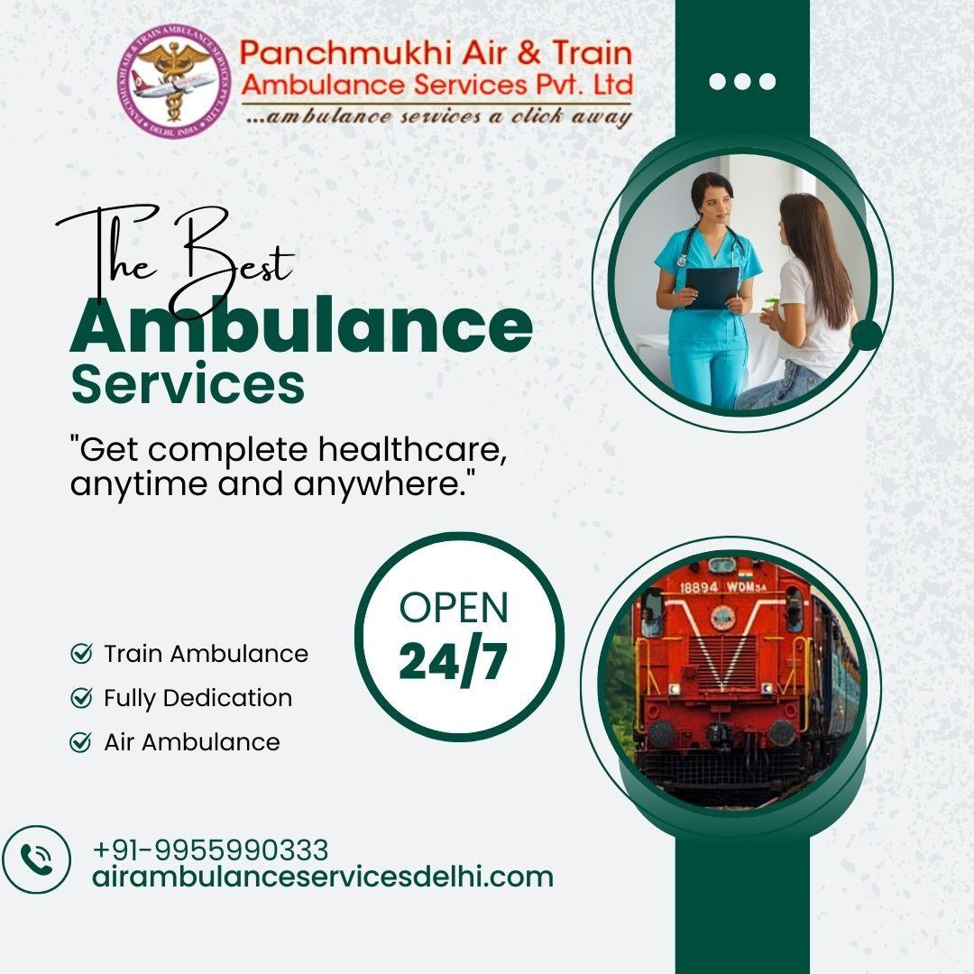 Panchmukhi Train Ambulance Service in Guwahati provides Easy Transfer With Care