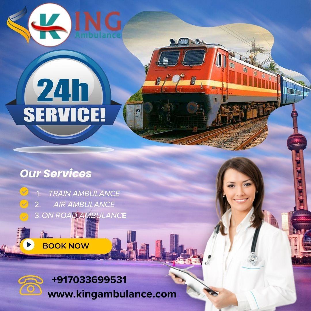 You can book King Train Ambulance in Guwahati anytime affordable price