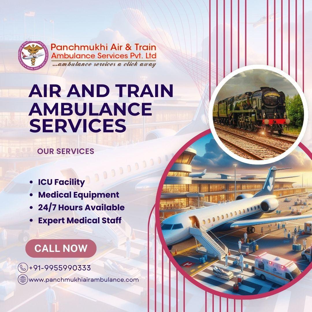 Use Clean and Neat Air and Train Ambulance Services by Panchmukhi in Coimbatore