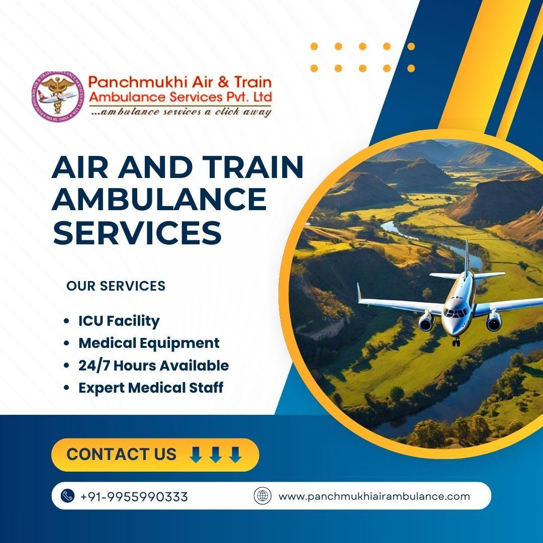 Take Advance Feature Air and Train Ambulance Services in Bathinda by Panchmukhi