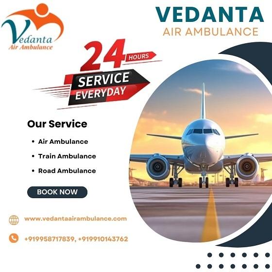 Hire Vedanta Air Ambulance in Ahmadabad with a Top-level Healthcare Facility
