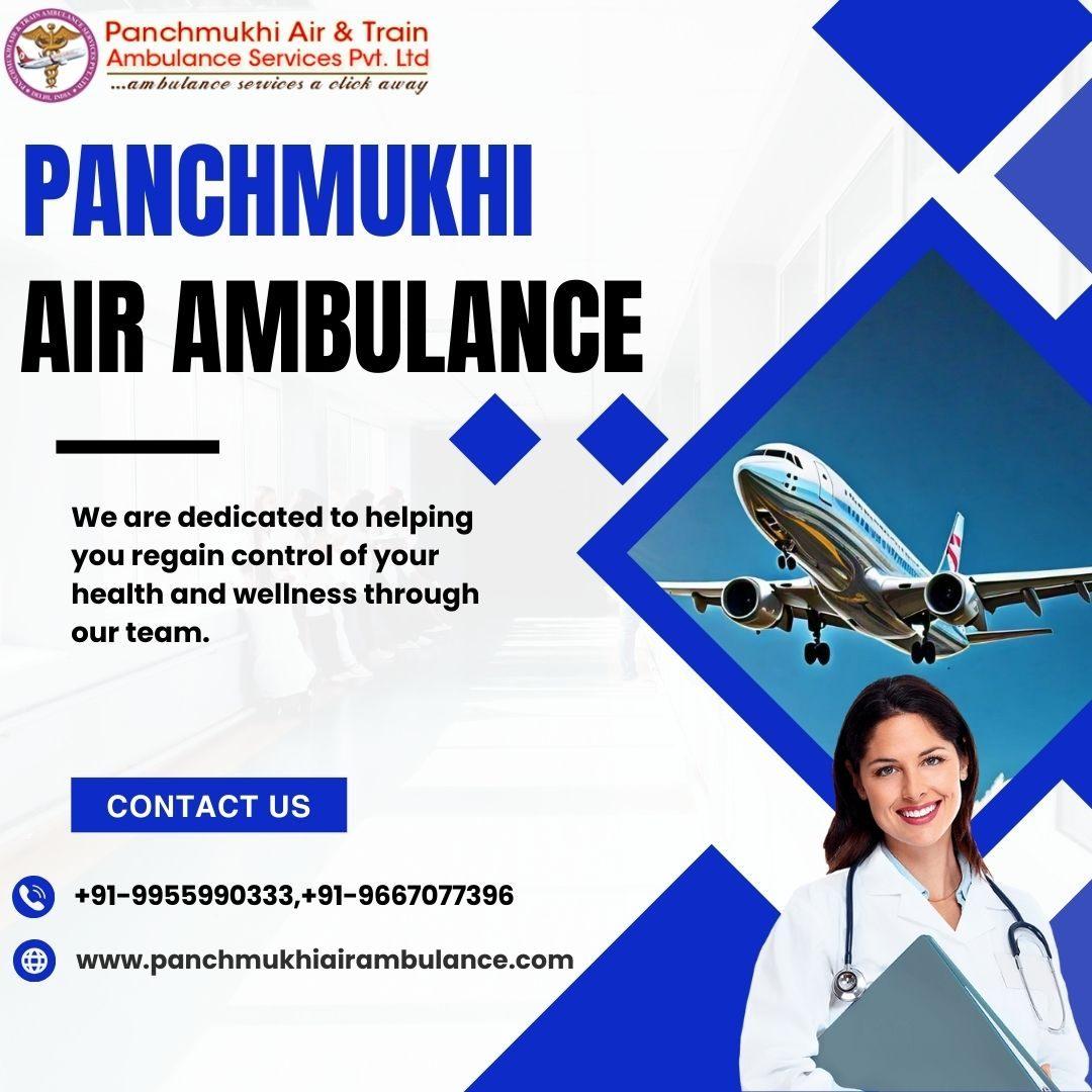 With Medical Assistance Hire Panchmukhi Air Ambulance Services in Siliguri 