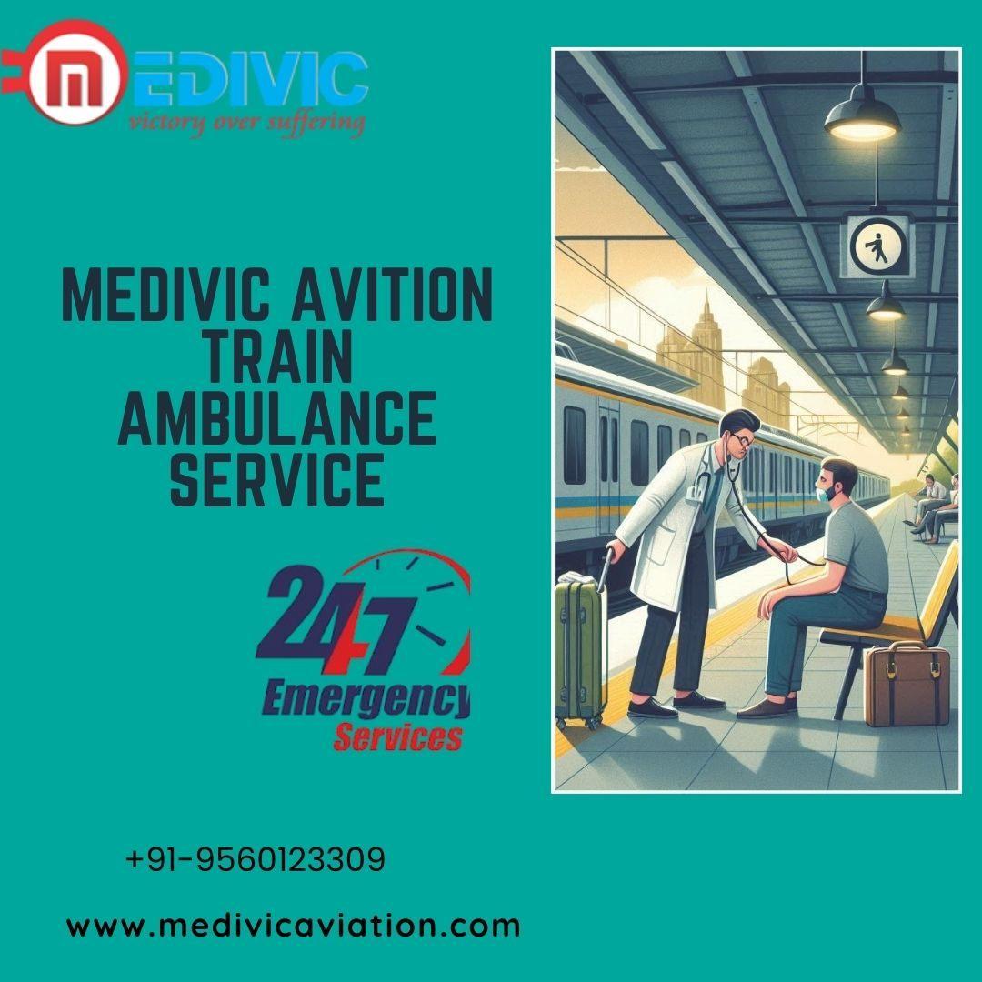 Medivic Aviation Train Ambulance in Kolkata provides a safe for patients