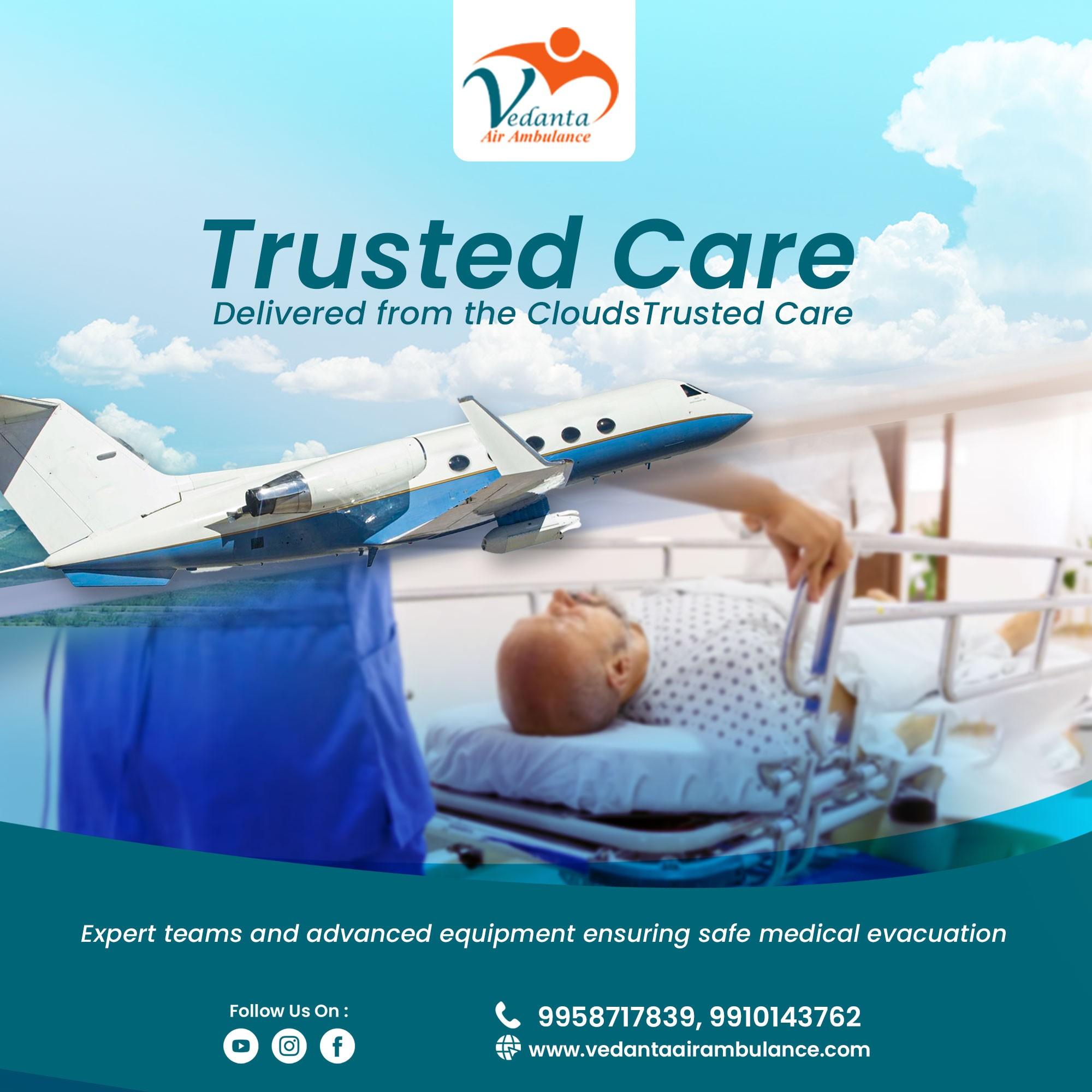 Choose Air Ambulance from Guwahati with Specialist Medical Team by Vedanta 