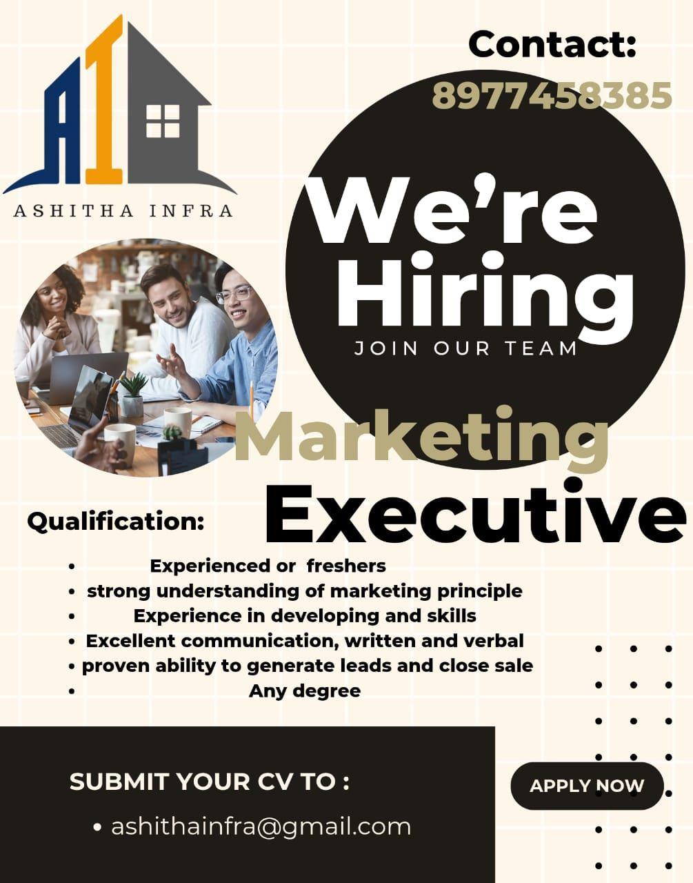 We are hiring marketing executive