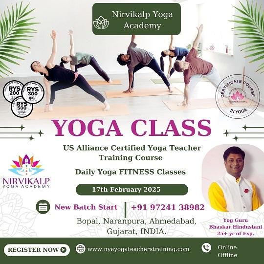  Yoga Classes, US Allianced Certified Yoga Teacher Training Course, Ahmedabad