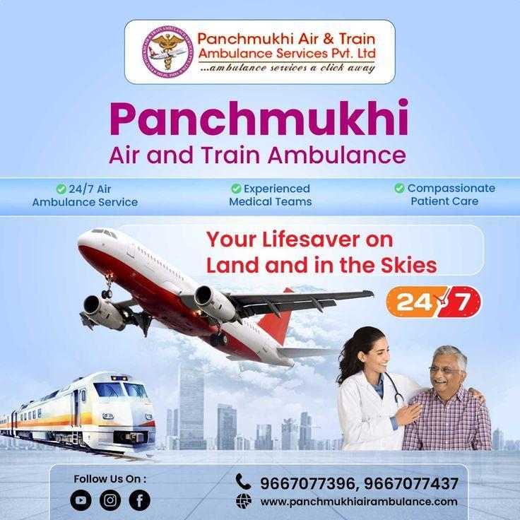 Get Panchmukhi Air and Train Ambulance Services in Bhavnagar with 100% Safety
