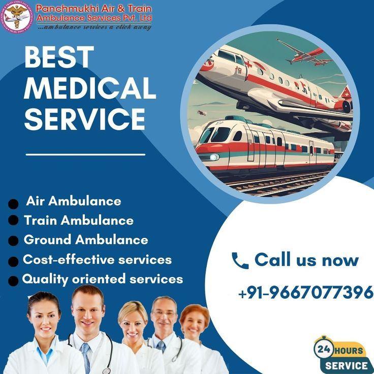 Book Panchmukhi Air and Train Ambulance Services with Safe Patient Transfer