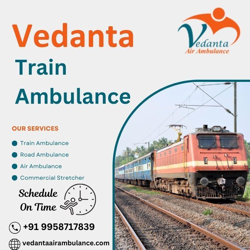 Train Ambulance Service in Hyderabad by Vedanta with Advanced Life Support