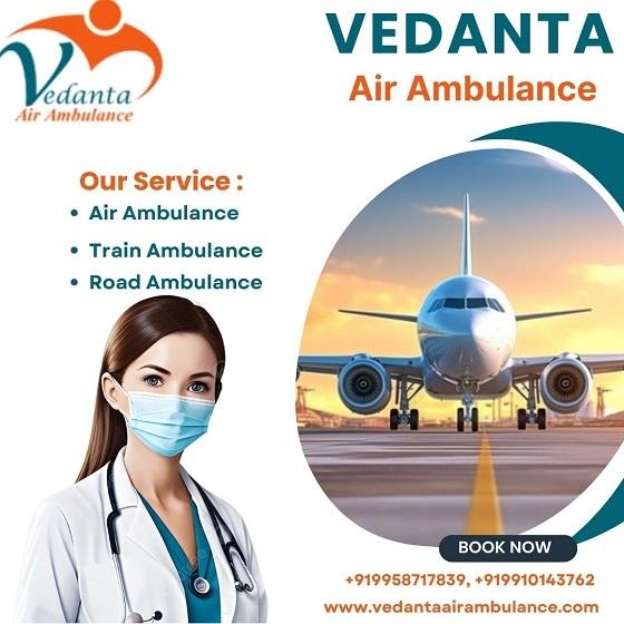 Hire the Classy Vedanta Air Ambulance in Siliguri with a Modern ICU Facility 
