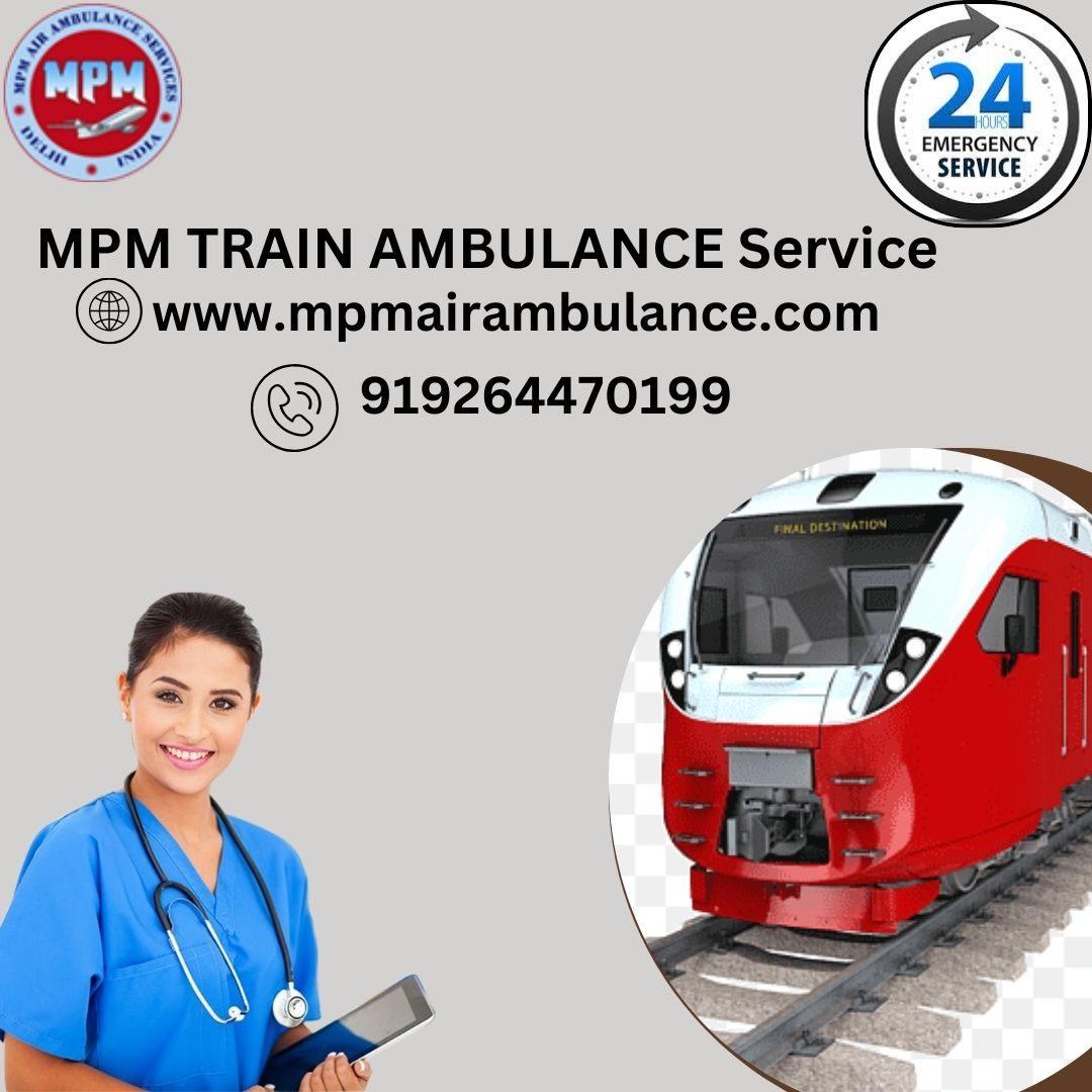 MPM Train Ambulance Service in Dibrugarh comes with Life Saving Medical 