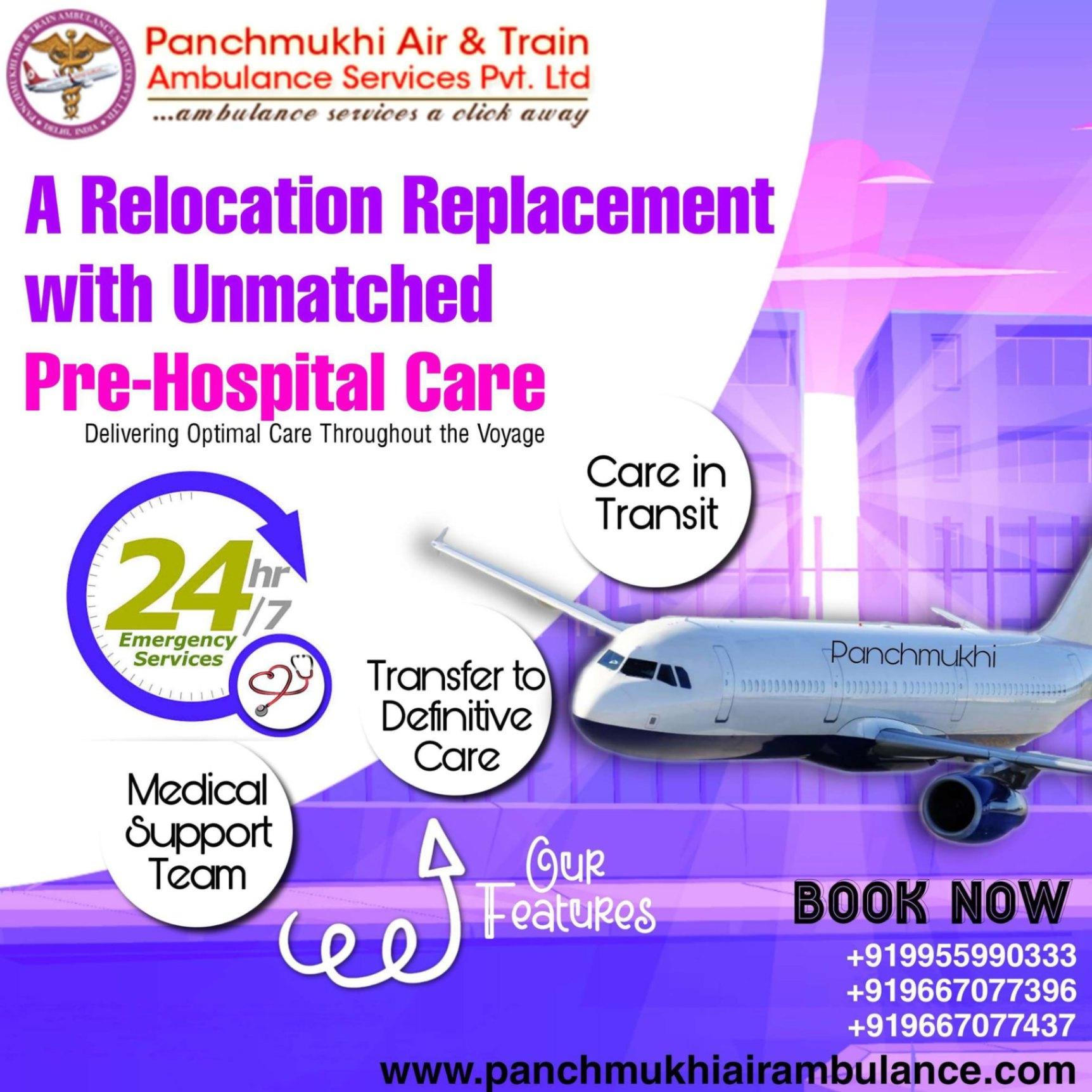 Get Latest Model Air and Train Ambulance Services in Hyderabad By Panchmukhi 