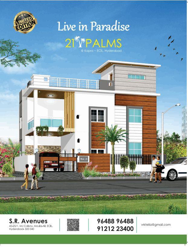 Luxury Villas for Sale in Kapra ECIL Hyderabad  21 Palms by Goda Krishna Estates