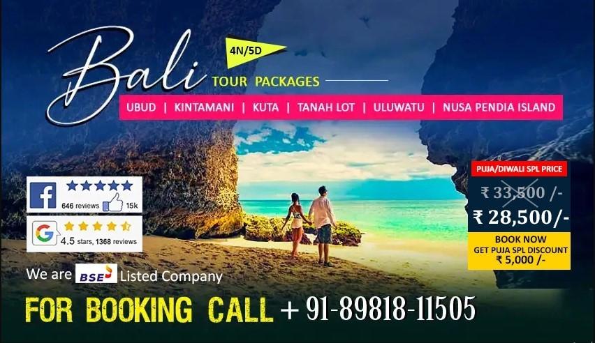 Book Your Bali Package Tour from Kolkata with NatureWings Holidays Limited
