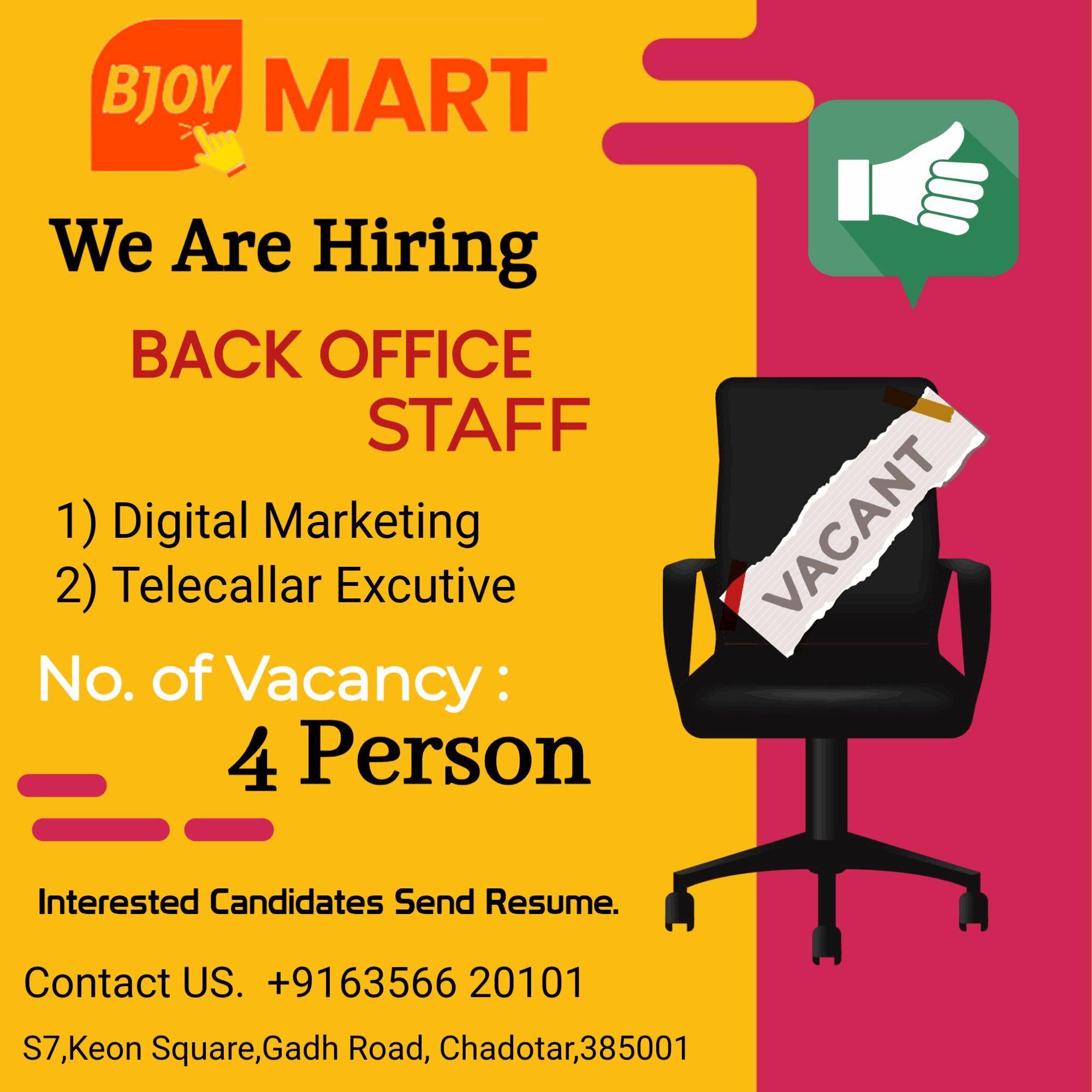 Bjoymart  Back Office Staff Hiring 