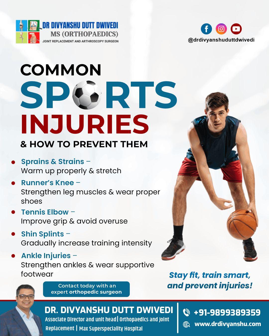 Stay Injury-Free with Dr. Divyanshu Dutt Dwivedi!