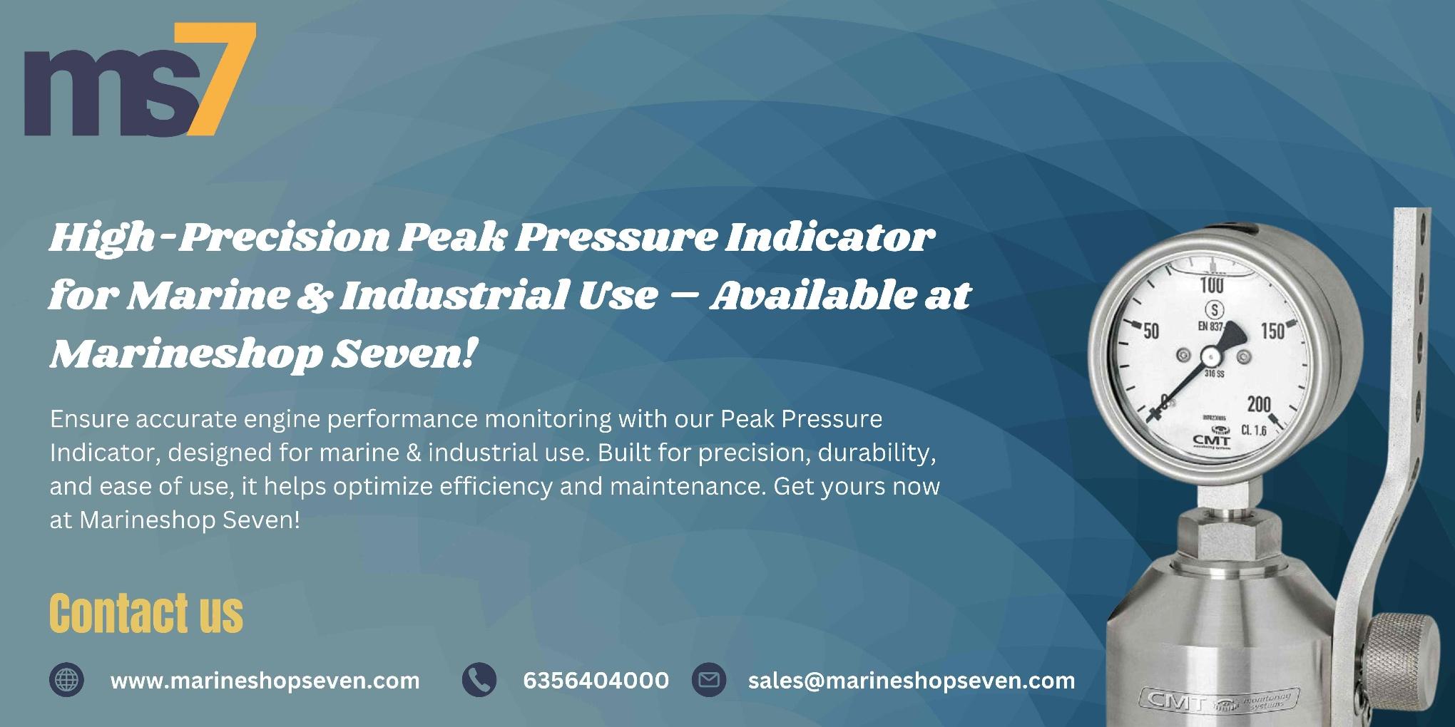 High Precision Peak Pressure Indicator for Marine Industrial Use Available