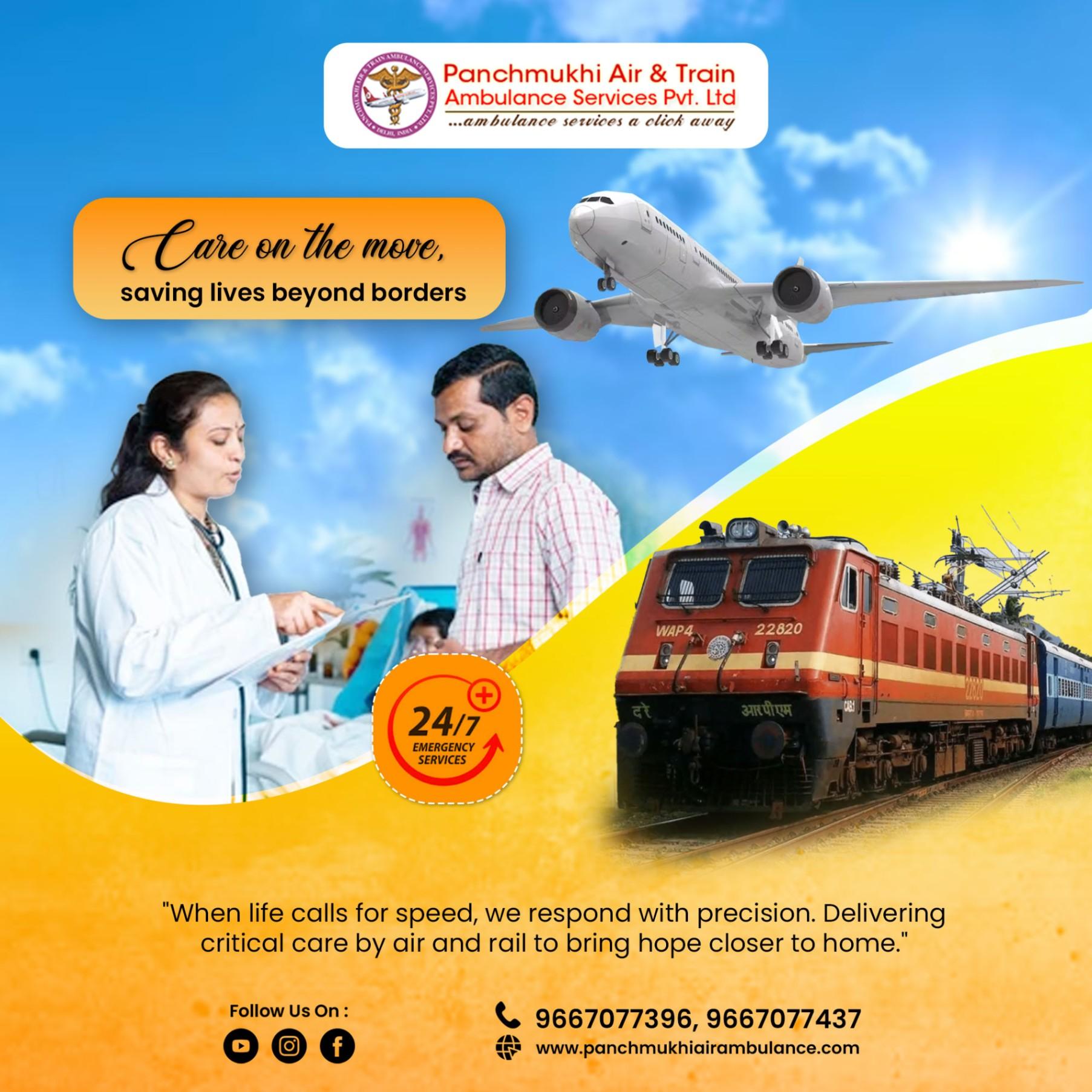 Panchmukhi Train Ambulance in Patna aims to provide the best Transfer Services