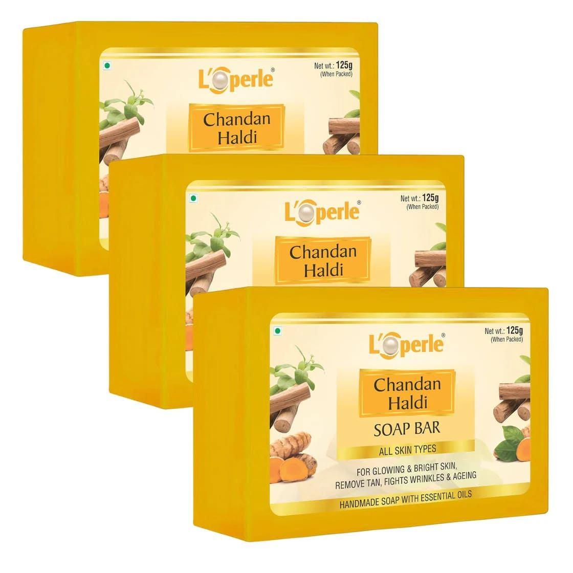 Loperle Haldi Chandan Soap Bar (Pack of 3)