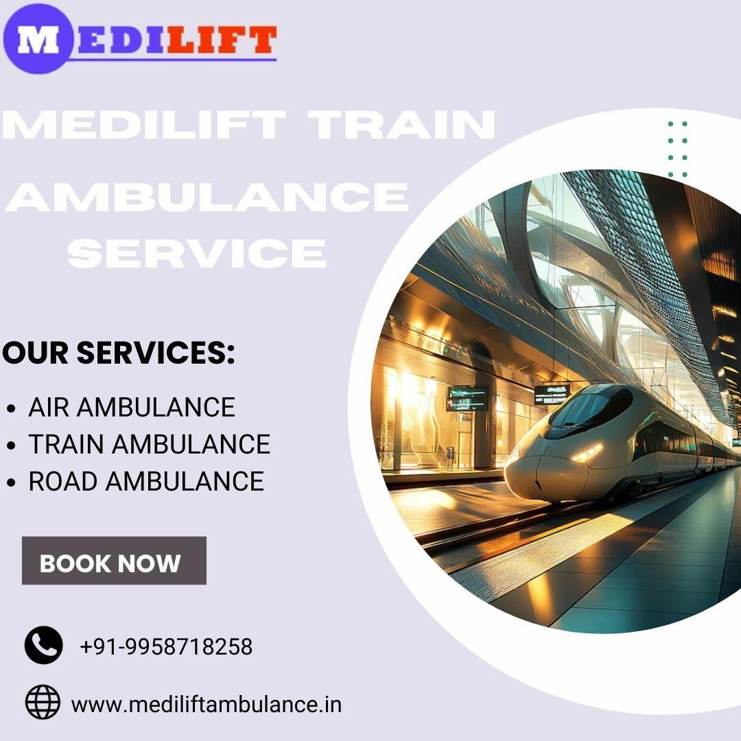 Medilift Train Ambulance Services in Lucknow provides 24x7 Transfer Assistance