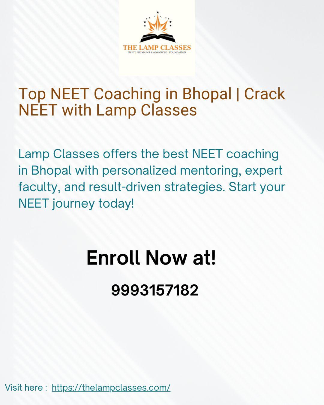 Top NEET Coaching in Bhopal | Crack NEET with Lamp Classes