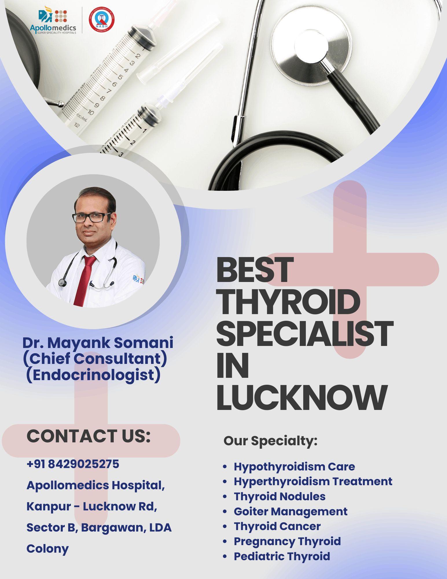 Best Thyroid Doctor in Lucknow. Dr. Mayank Somani for Expert Thyroid Care
