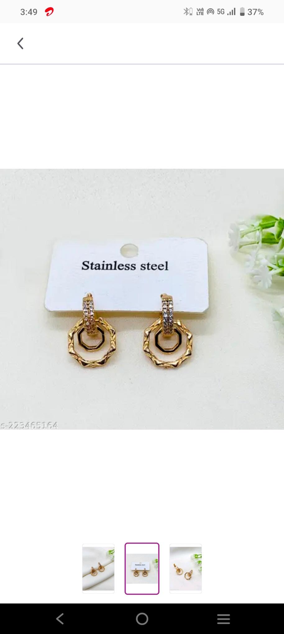 Diamond Fancy Rose Gold Earrings 