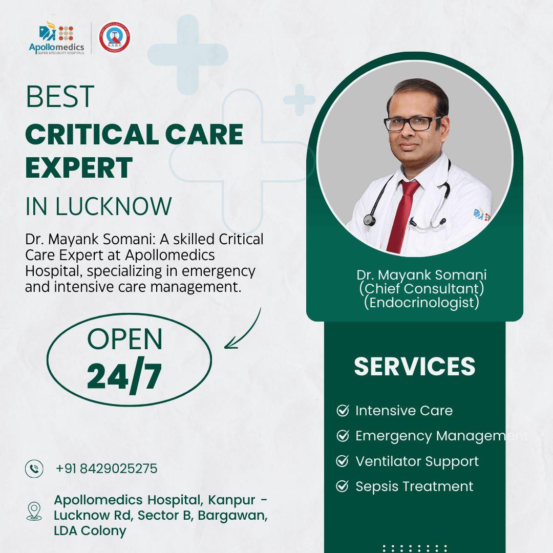 Best Critical Care Expert in Lucknow Dr. Mayank Somani | 24/7 Emergency Care