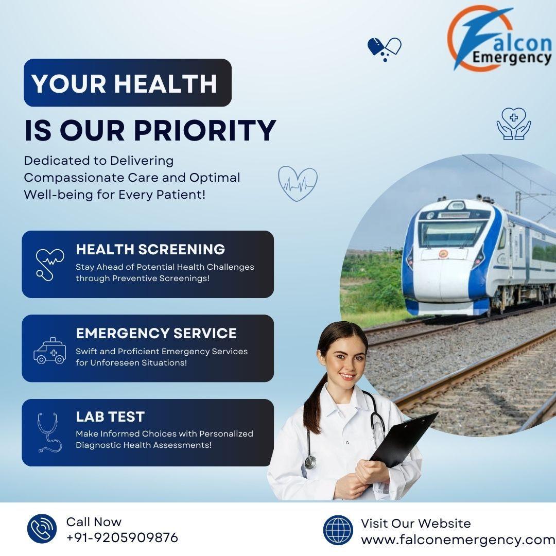 In Medical Emergency FALC Train Ambulance in Patna Transfer Patients Safely