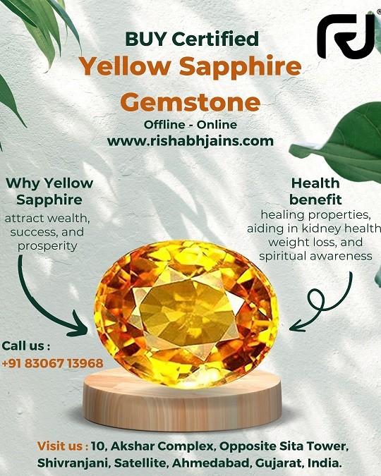 buy yellow sapphire gemstone online in ahmedabad