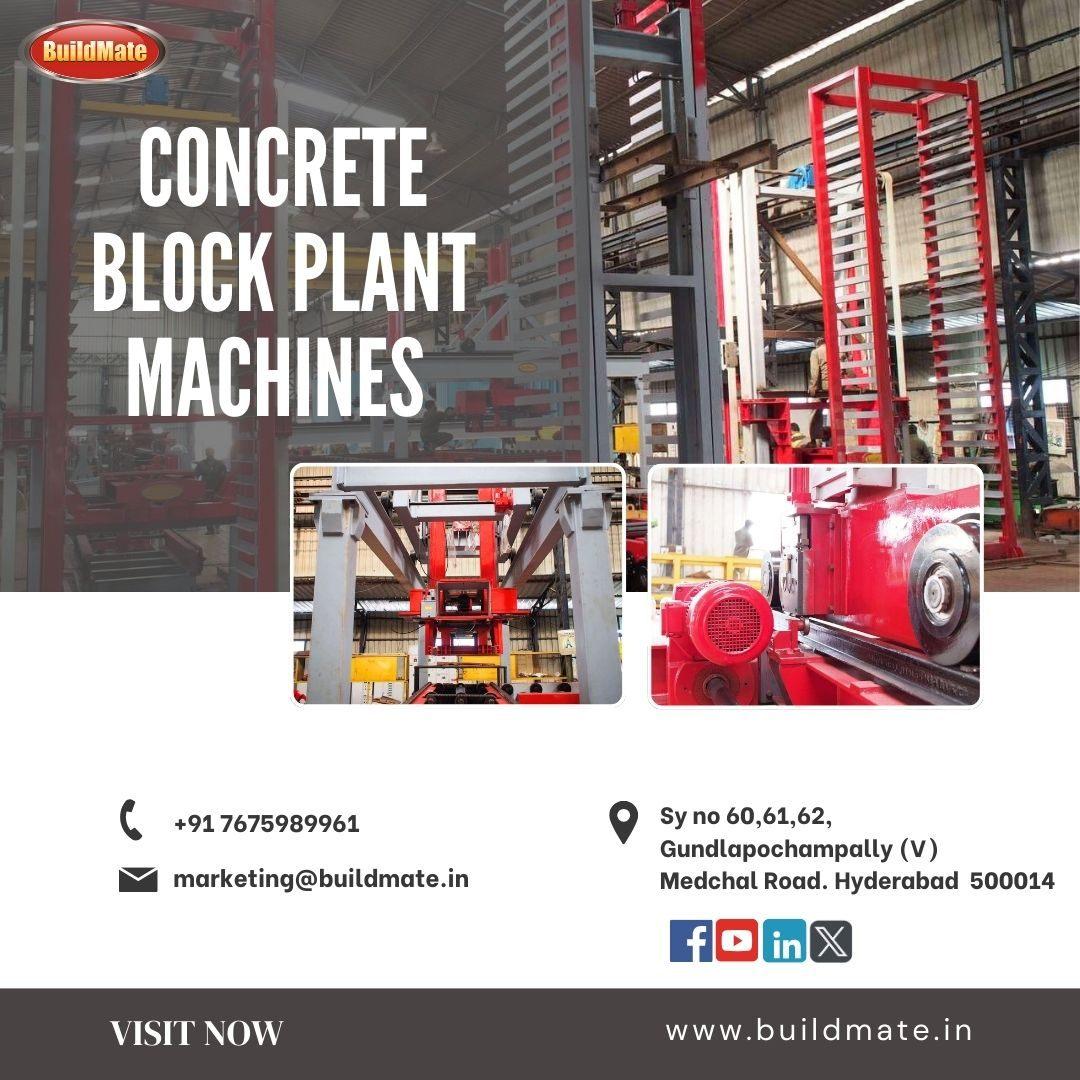 Concrete Block Plant Machines Manufacturers | 7675989961 | Buildmate