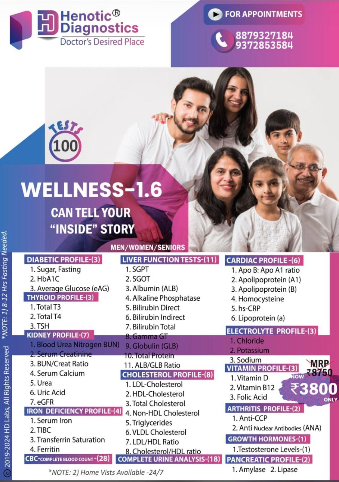 Wellness Profiles at Henotic Diagnostics