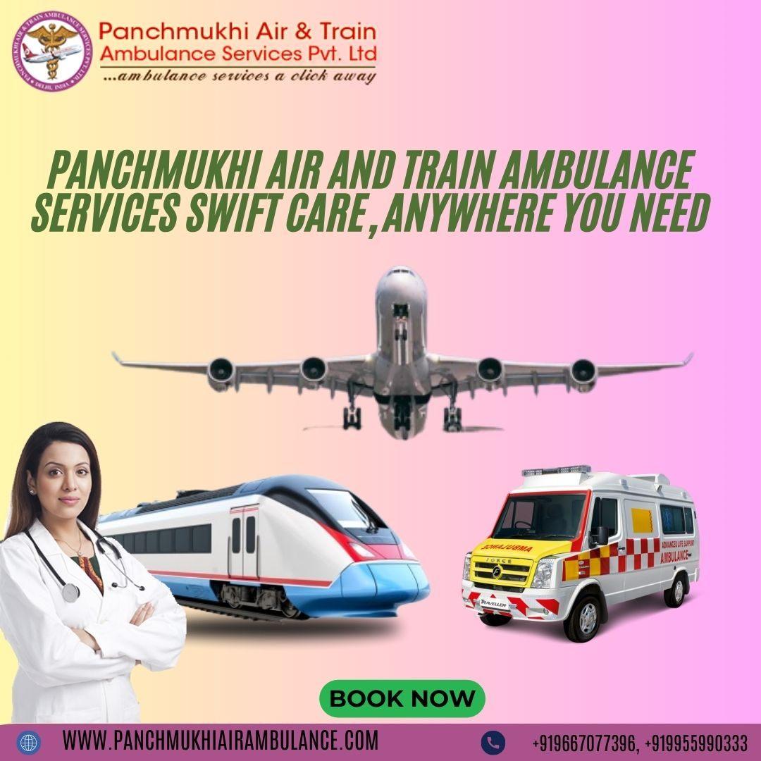 Panchmukhi Train Ambulance services in Kolkata for Quick  Transfer 