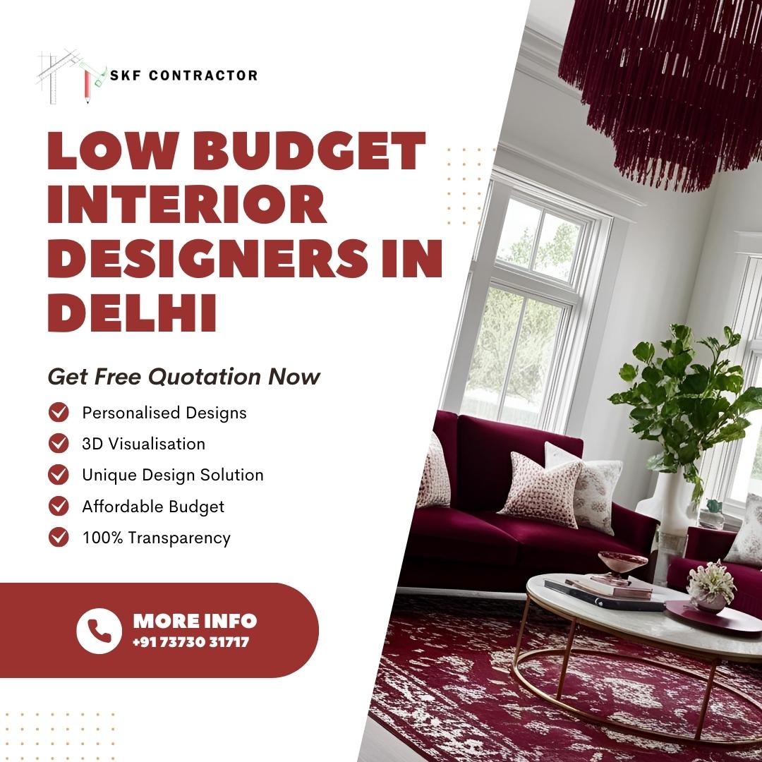 Affordable Low Budget Interior Designers in Delhi Now
