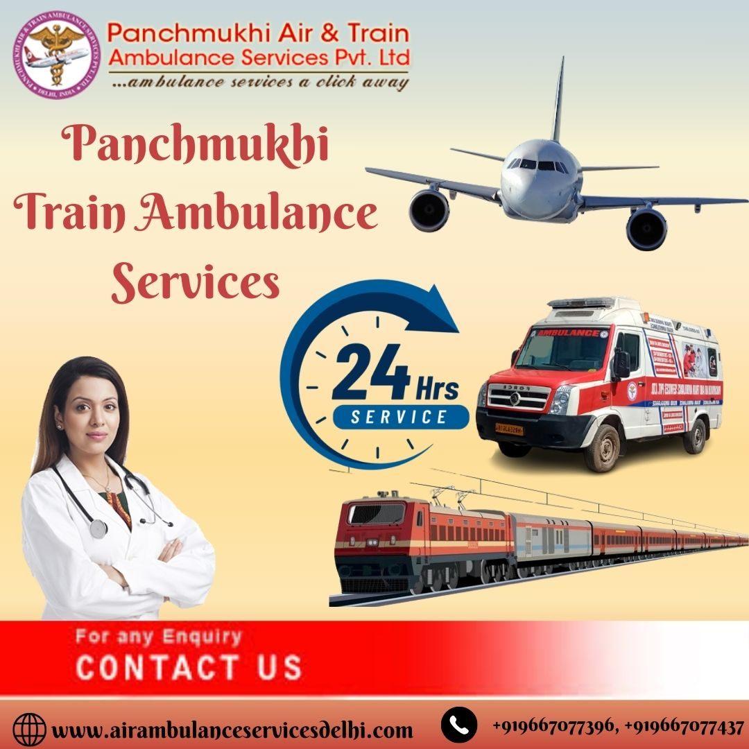The Panchmukhi Train Ambulance Service in Guwahati is a safe and reliable 