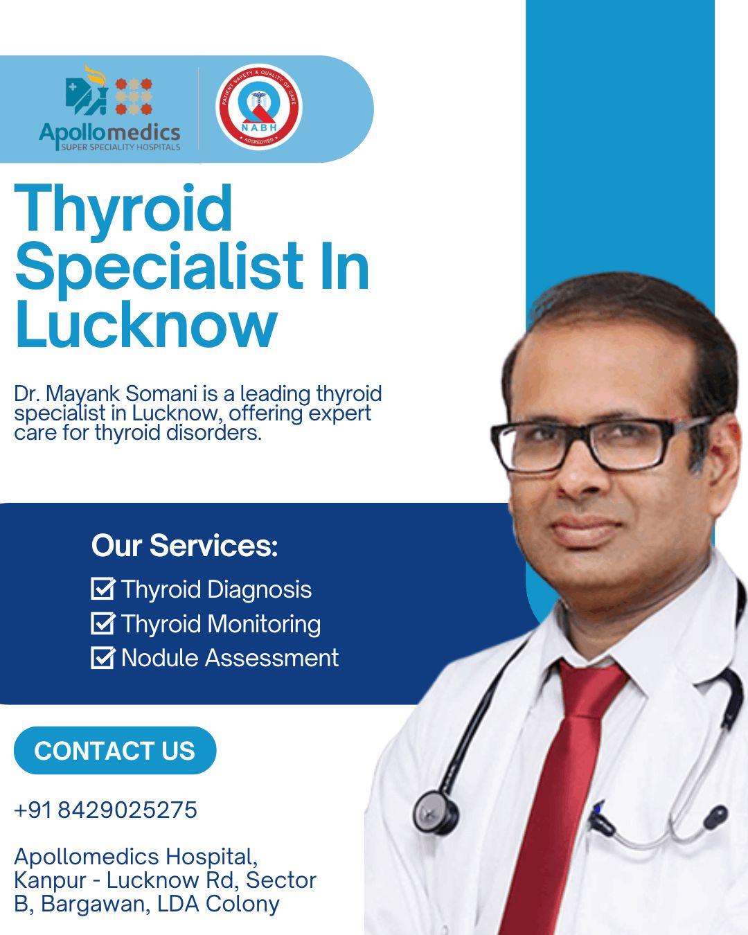 Consult Dr. Mayank Somani Trusted Thyroid Specialist in Lucknow for Expert Care