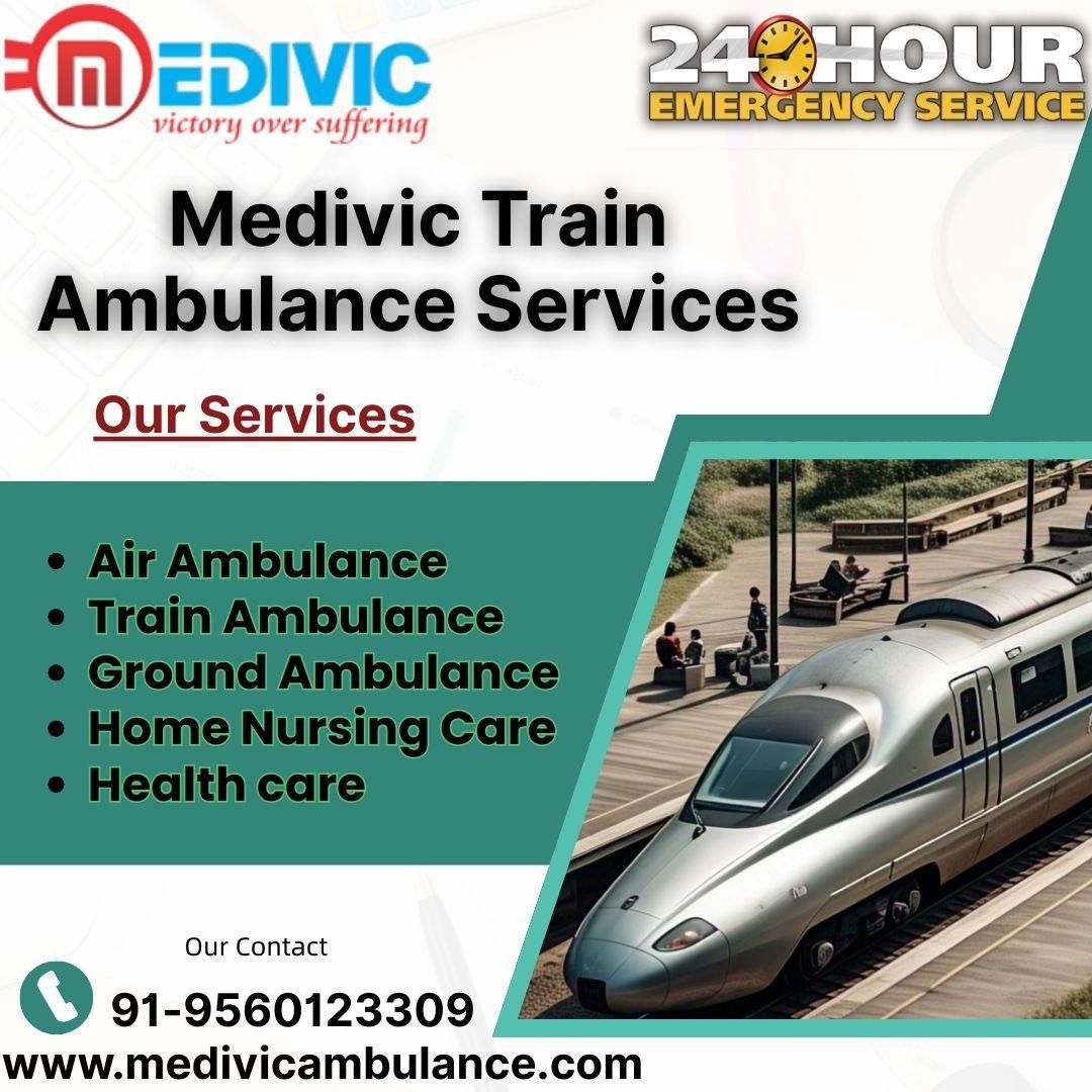 Medivic train ambulance services for long-distance transportation in Guwahati