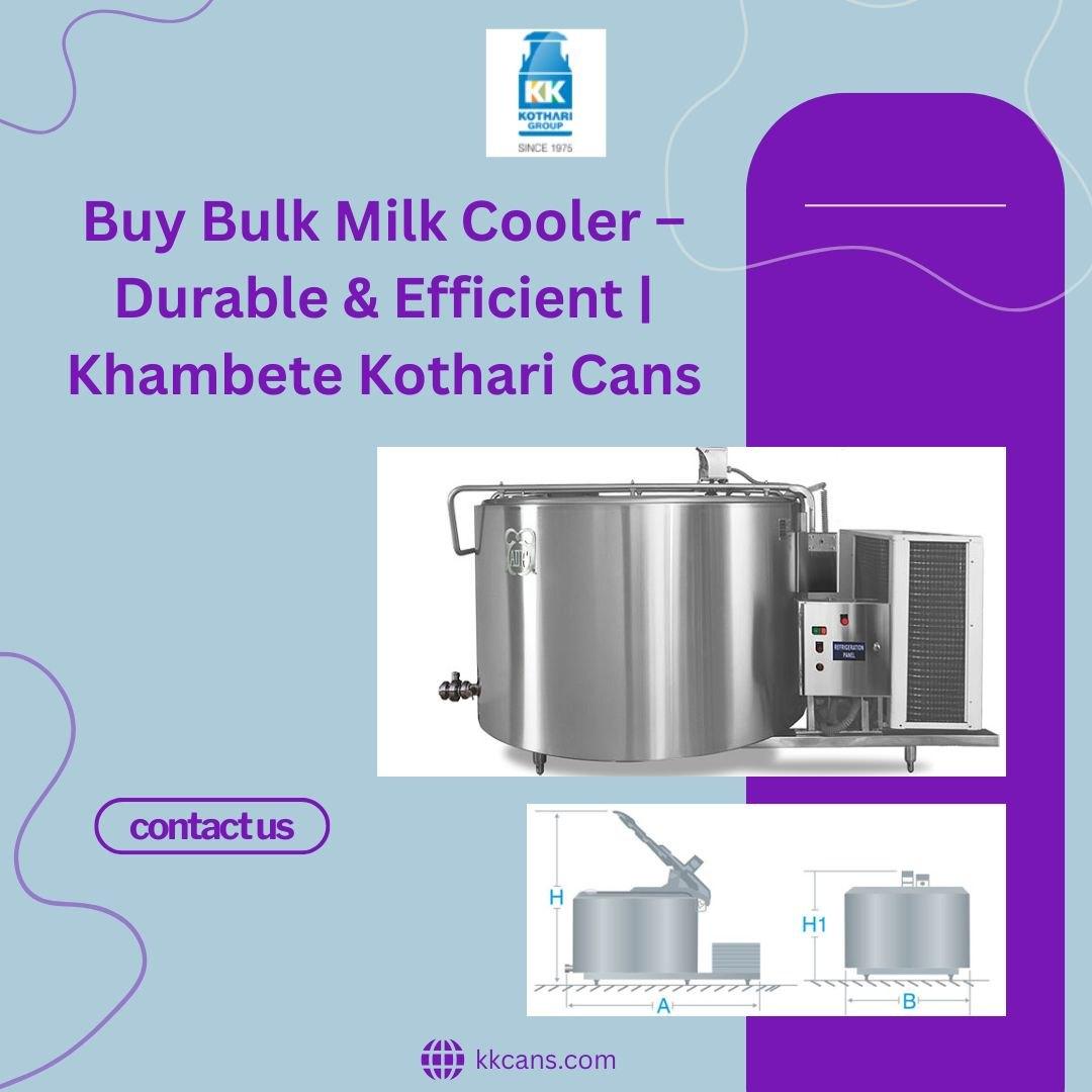 Buy Bulk Milk Cooler  Durable & Efficient | Khambete Kothari Cans