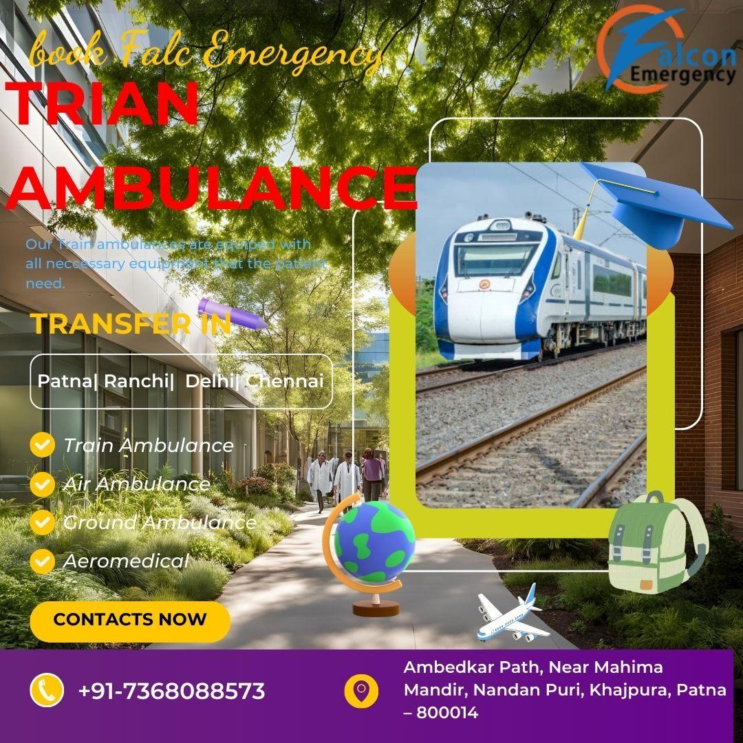 Use the Falc Train Ambulance in Patna for a rapid and secure transfer