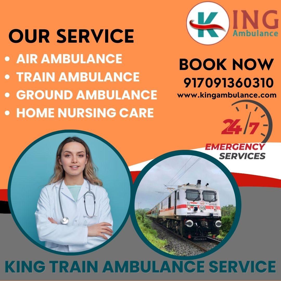 King Train Ambulance Service in Chennai provides facilities like patient 