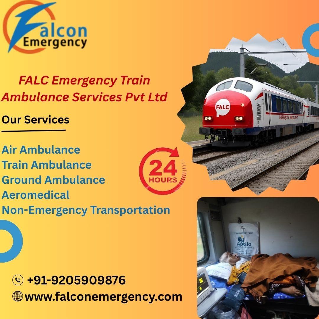 Use Falc Train Ambulance to transport patient from Kolkata to any city on time