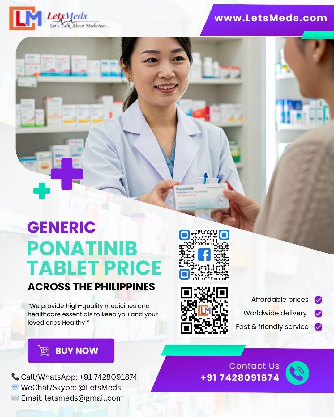 Buy Generic Ponatinib Tablet Price Across The Philippines