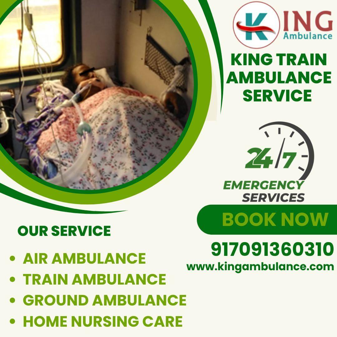 King Train Ambulance Service in Delhi provides all the facilities required 