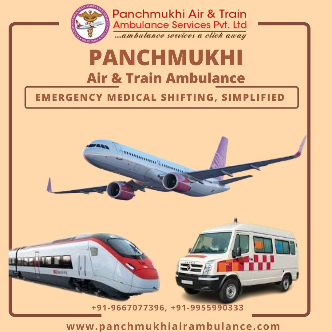 Panchmukhi Train Ambulance Service in Guwahati provides a wide array of medical