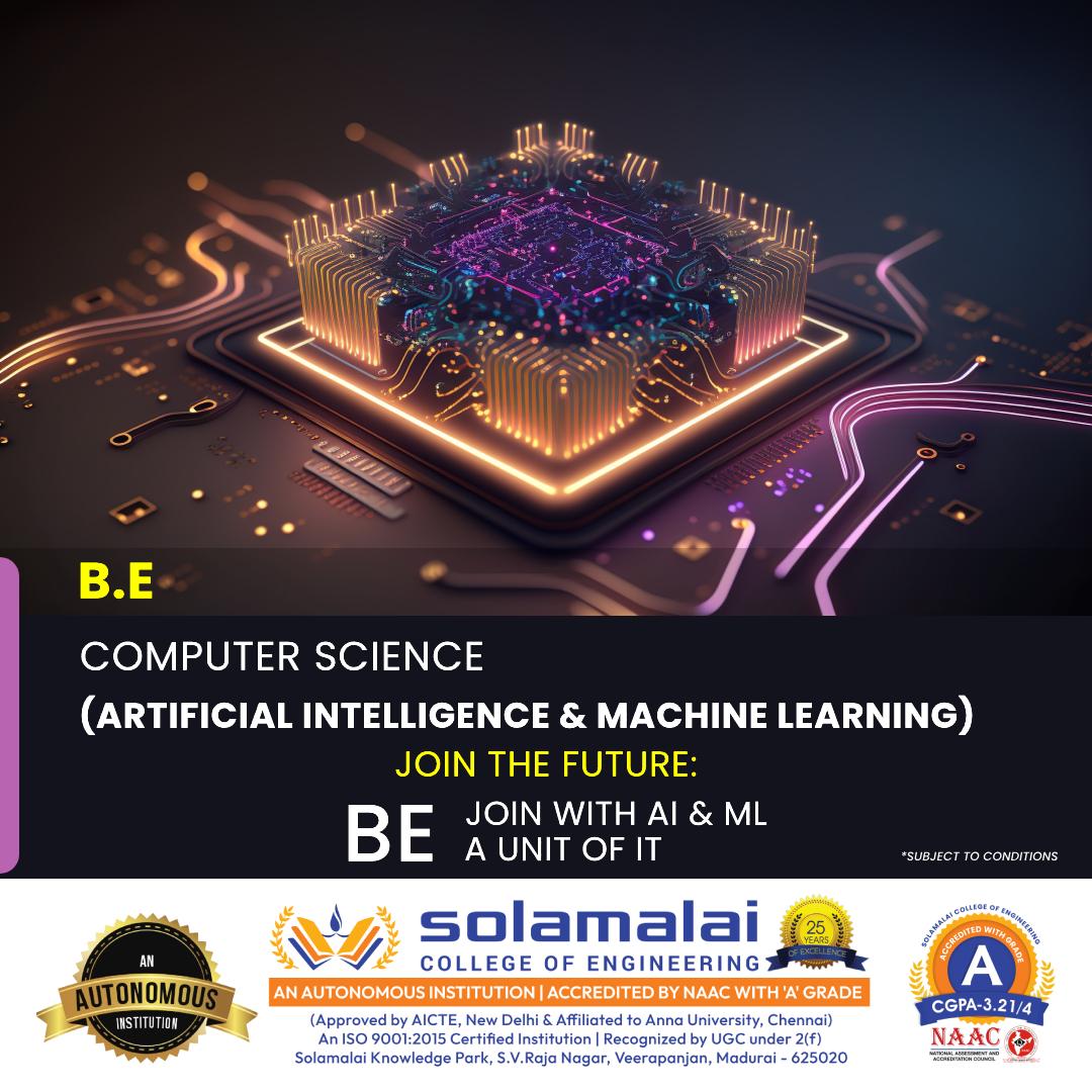 Admissions Open: B.E. in Computer Science with AI & ML Specialization