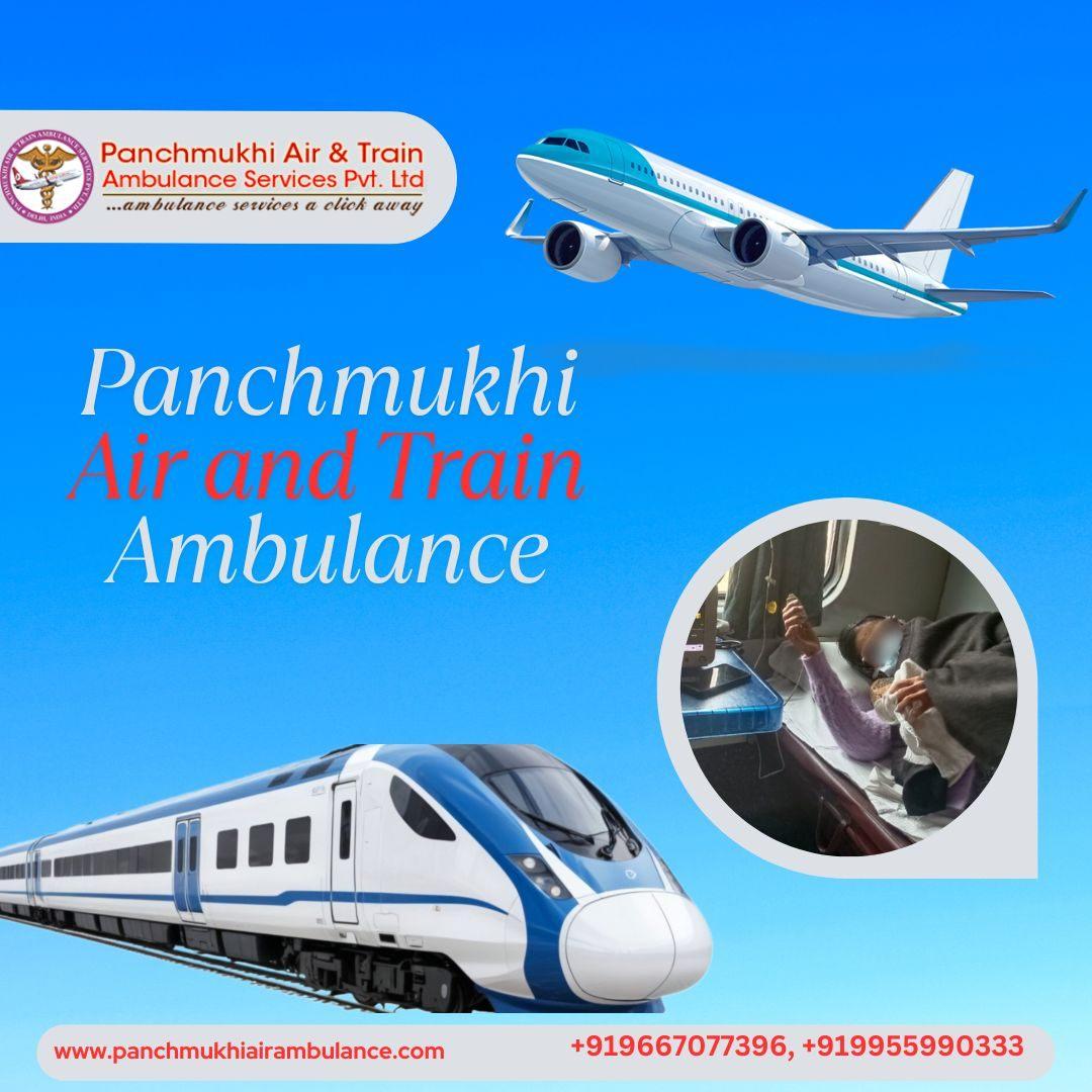 For patient relocation, Panchmukhi Train Ambulance Services in Guwahati